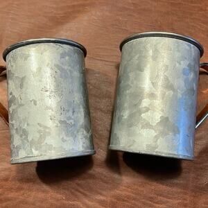 Pair of aluminum double walled mule mugs